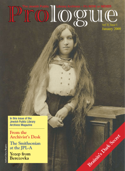 Issue 1 - January 2008 - Jewish Public Library