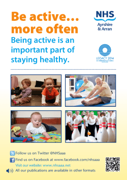 Be active more often leaflet