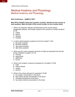Medical Anatomy and Physiology