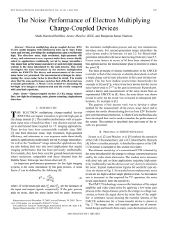 The noise performance of electron multiplying
