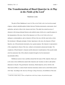 The Transformation of Hazel Quarrier in At Play in the Fields of the