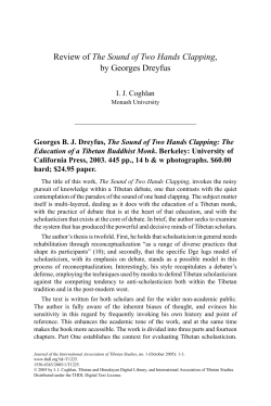 Review of The Sound of Two Hands Clapping , by Georges Dreyfus