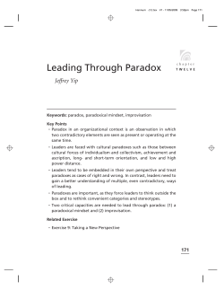 Leading Through Paradox