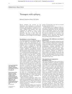 Teenagers with epilepsy - Archives of Disease in Childhood