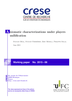 A xiomatic characterizations under players nullification