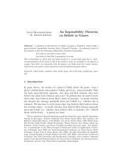 An Impossibility Theorem on Beliefs in Games