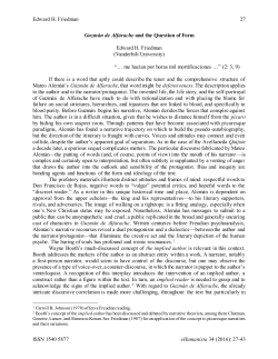 Edward H. Friedman 27 ISSN 1540 5877 eHumanista 34 (2016): 27