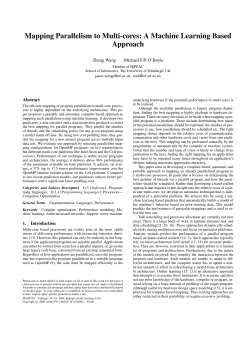 Mapping Parallelism to Multi-cores: A Machine