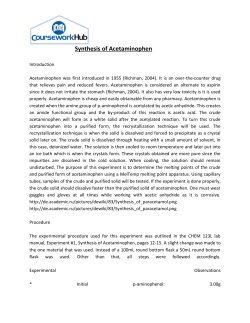 Synthesis of Acetaminophen