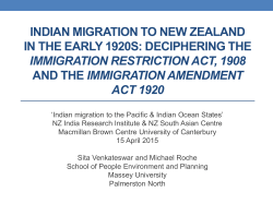 indian migration to new zealand in the early 1920s