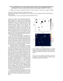 Aerosol sampling for micro-spectroscopic single particle analysis