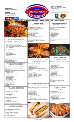 Catering Bundle Packages Pick up Orders Only