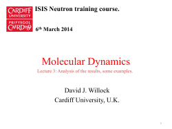Lecture 3 - STFC ISIS