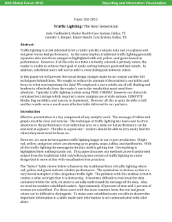 Traffic Lighting: The Next Generation