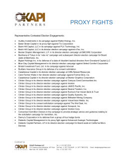 proxy fights - Okapi Partners