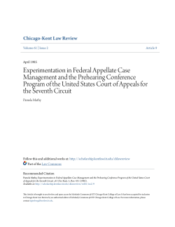 Experimentation in Federal Appellate Case Management and the