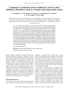 Compound A production from sevoflurane is not less when KOH