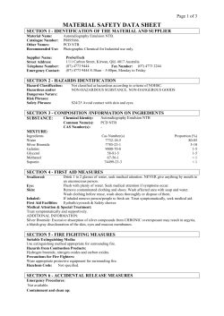 MSDS - ProSciTech