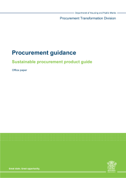 Office paper product guide - Department of Housing and Public Works