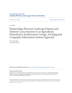 Relationships Between Landscape Features and Nutrient