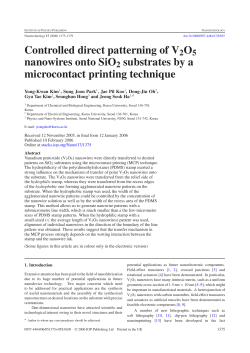 Controlled direct patterning of V2O5 nanowires onto SiO2 substrates