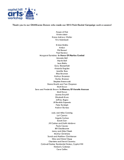 Thank you to our CHAWsome Donors who made our 2015 Paint