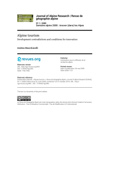 PDF 1.1M - Revue de g&eacute;ographie alpine
