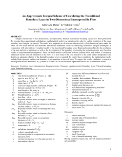 An Approximate Integral Scheme of Calculating the Transitional