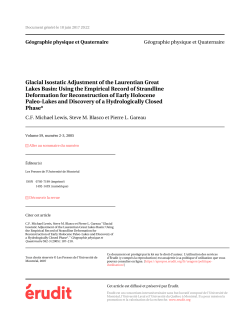 Glacial Isostatic Adjustment of the Laurentian Great Lakes