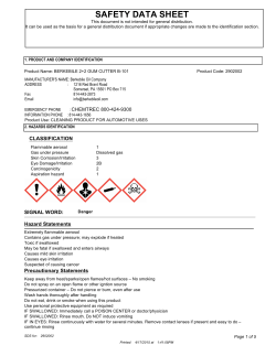 safety data sheet