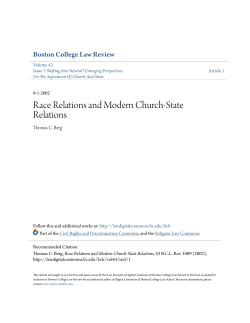 Race Relations and Modern Church-State Relations