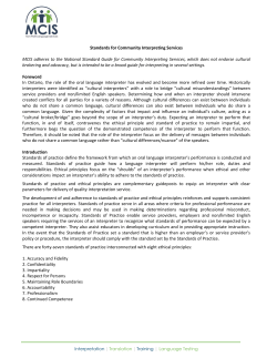 Interpretation|Translation|Training | Language Testing Standards for
