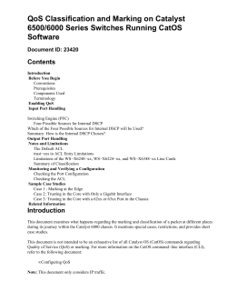 QoS Classification and Marking on Catalyst 6500/6000