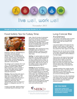 Food Safety Tips for Turkey Time Lung Cancer Risk