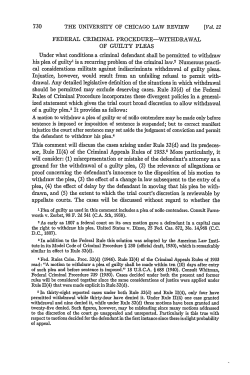 Federal Criminal Procedure: Withdrawal of Guilty Pleas