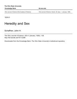 Heredity and Sex - Knowledge Bank