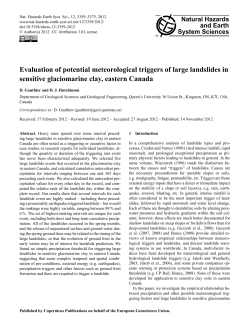 Evaluation of potential meteorological triggers of large