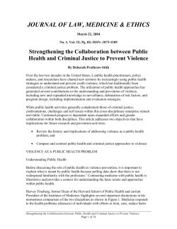 Strengthening the Collaboration between Public Health and