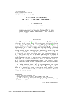 A PROPERTY OF SUBGROUPS OF INFINITE INDEX IN A FREE