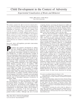 Child Development in the Context of Adversity