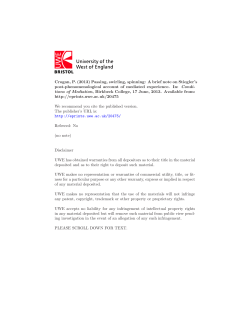 Crogan, P. (2013) Passing, swirling, spinning: A brief note on