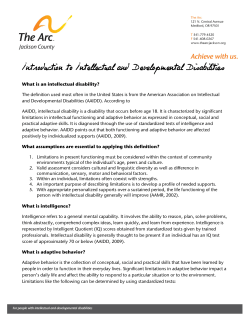 Introduction to Intellectual Introduction to Intellectual and