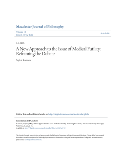 A New Approach to the Issue of Medical Futility