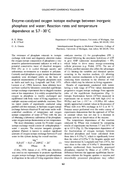 Enzyme-catalyzed oxygen isotope exchange between inorganic