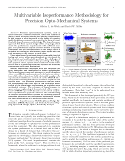 Multivariable Isoperformance Methodology for Precision Opto