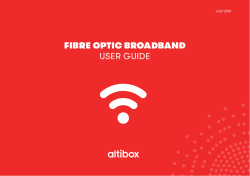fibre optic broadband user guide