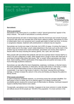 Sarcoidosis What is sarcoidosis? Sarcoidosis is the name given to a