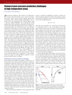Review of pore-pressure prediction challenges in high