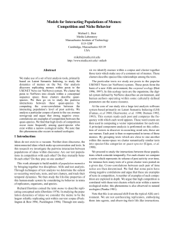 Models for Interacting Populations of Memes