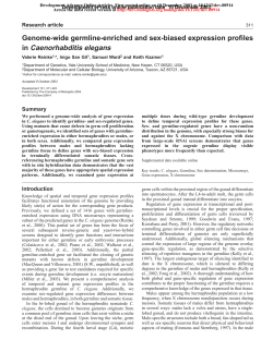 Genome-wide germline-enriched and sex-biased